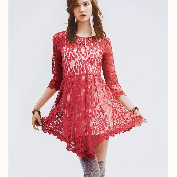 Free people lace mesh dress - Picture 2 of 4